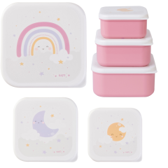 Saro 3 lü Beslenme / Atıştırma Kutusu Rainbow