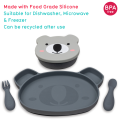 Tum Tum Silikon Beslenme Seti Kev Koala (5 parça)