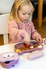 Tum Tum Kutulu Silikon Kaşık Çatal Set Betsy Bear
