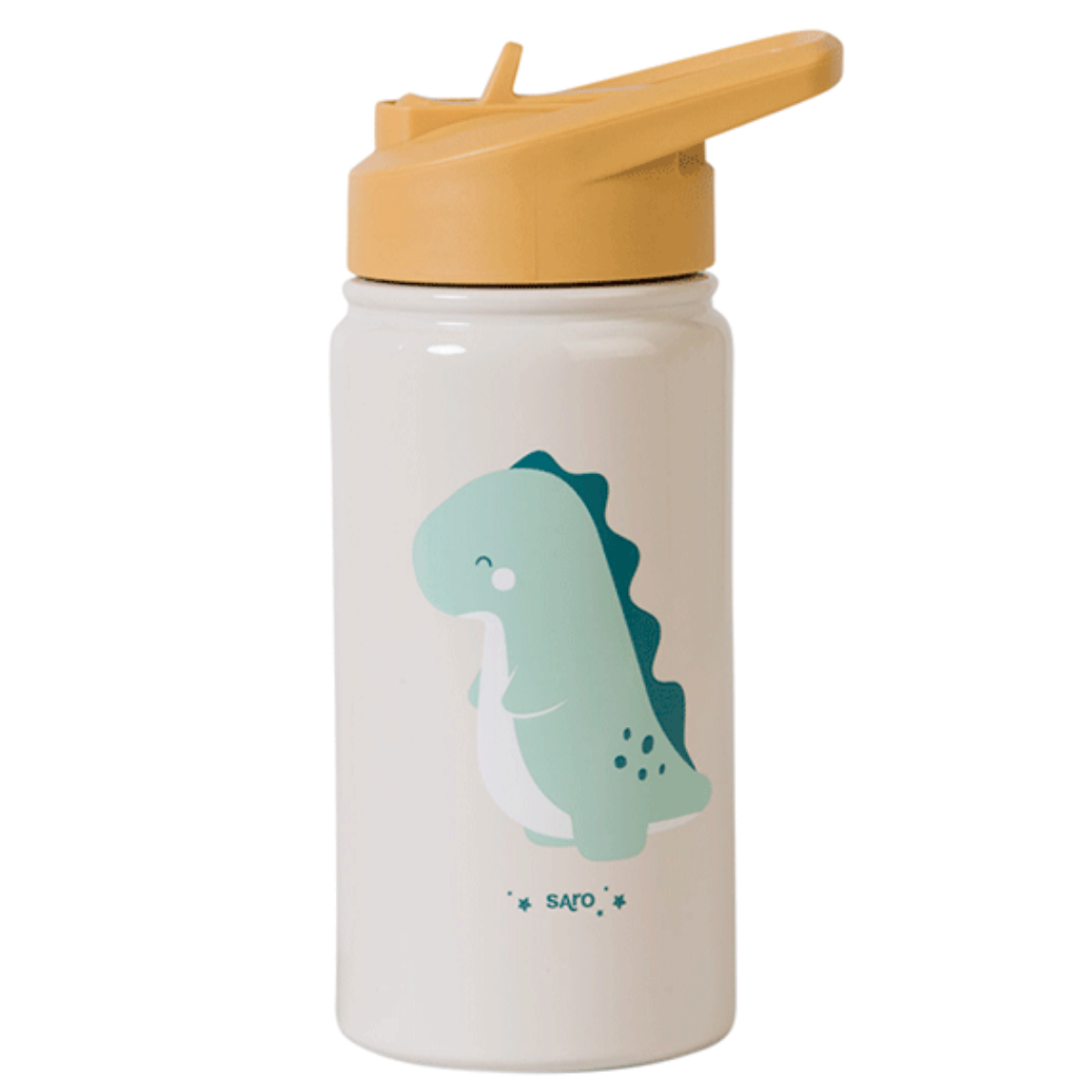 Saro 350ml  Yalıtımlı Paslanmaz Çelik Pipetli Matara / Suluk Termos Happy Dino