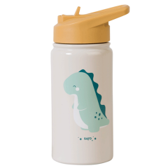 Saro 350ml  Yalıtımlı Paslanmaz Çelik Pipetli Matara / Suluk Termos Happy Dino