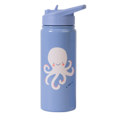 Saro 500ml  Yalıtımlı Paslanmaz Çelik Pipetli Matara / Suluk Termos Ocean Life