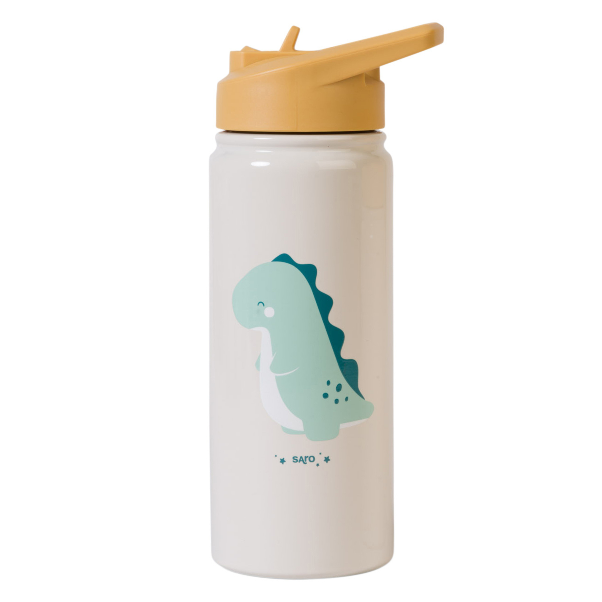Saro 500ml  Yalıtımlı Paslanmaz Çelik Pipetli Matara / Suluk Termos Happy Dino
