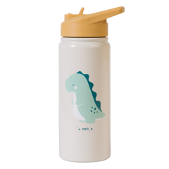 Saro 500ml  Yalıtımlı Paslanmaz Çelik Pipetli Matara / Suluk Termos Happy Dino