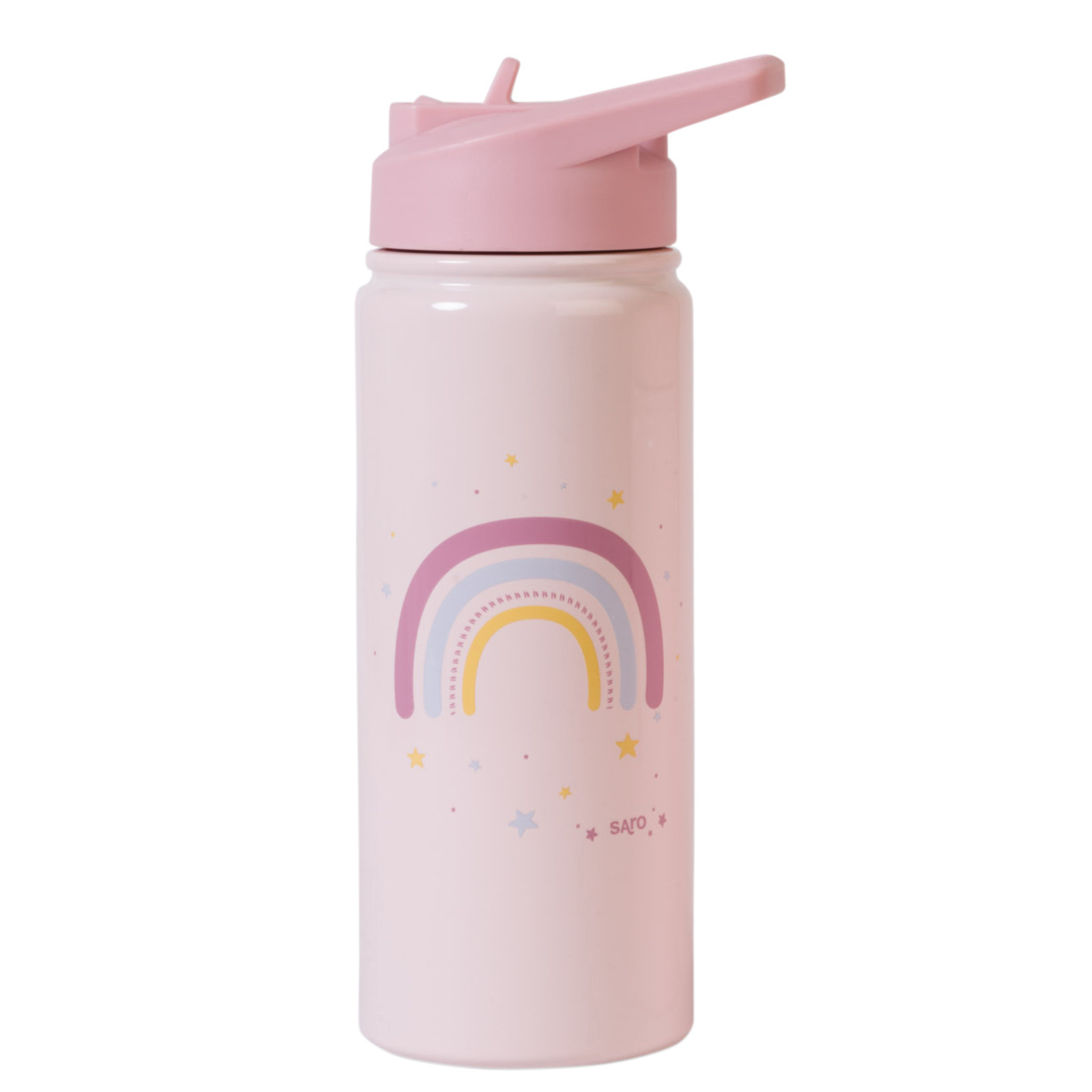 Saro 500ml  Yalıtımlı Paslanmaz Çelik Pipetli Matara / Suluk Termos Rainbow