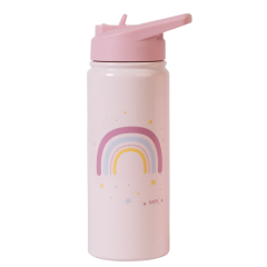 Saro 500ml  Yalıtımlı Paslanmaz Çelik Pipetli Matara / Suluk Termos Rainbow