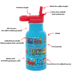 Tyrrell Katz Pipetli Çelik Matara 400ml // Cars