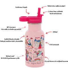 Tyrrell Katz Pipetli Çelik Matara 400ml // Princess