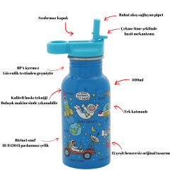 Tyrrell Katz Pipetli Çelik Matara 400ml // Space
