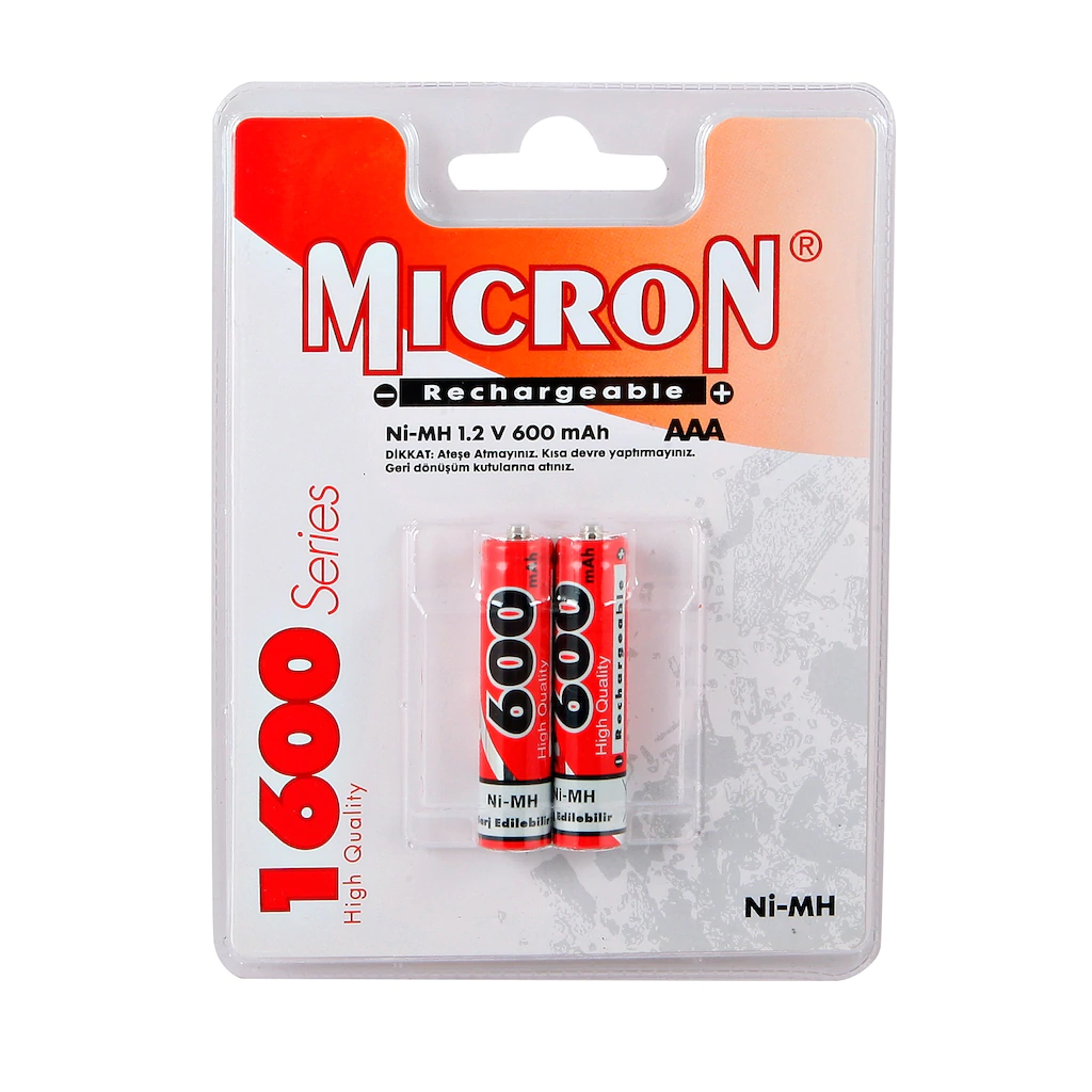 MİCRON 600 MAH ŞARJLI İNCE PİL