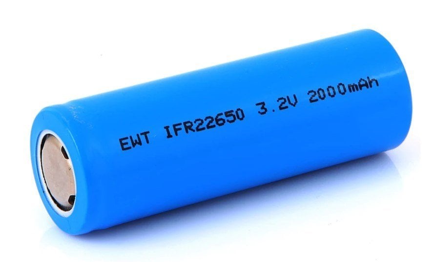 Ewt IFR22650 2000 mAh 3.2 V 22650 Li-Ion Kağıt Şarj Edilebilir Pil