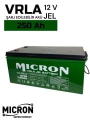 Micron  12V 250 Ah Japon Teknoloji VRLA Jel Akü Akü (Batarya, pil)