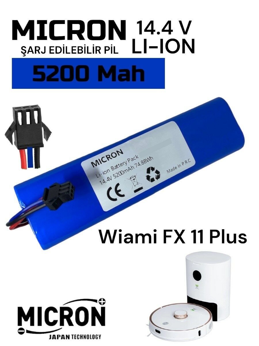 Wiami Fx-11 Plus Akıllı Robot Süpürge Bataryası 14.4v 5200 Mah Pil , Batarya