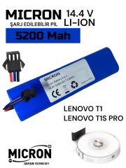 Lenovo T1 / T1S Pro Akıllı Robot Süpürge Bataryası 14.4v 5200mah Pil Orijinal Kapasite Batarya