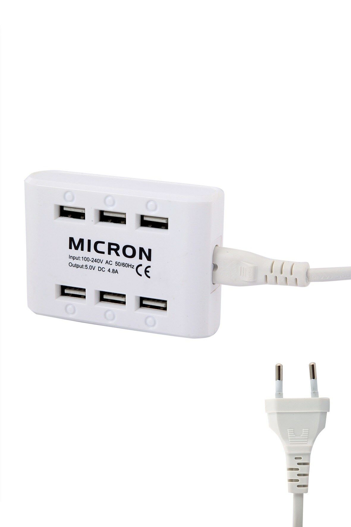 ÇOKLU USB ŞARJ CİHAZI 6'LI PORT 4.8 AMPER MICRON MARKA