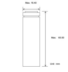 18650 3.7V (Volt) 2000 MaH(Amper) Lityum Şarj edilebilir  Puntalı Pil (Batarya) Kolay Punta Soket