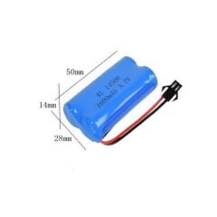 3.7 V (Volt) 1600 mAh (Amper)  14500 pilden Li-ion  Oyuncak Araba Pili