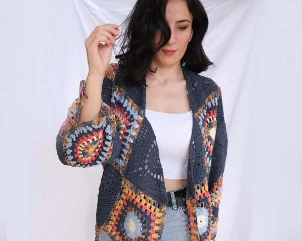 LACİVERT BOHEM HIRKA ÖN SİPARİŞ