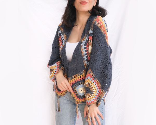 LACİVERT BOHEM HIRKA ÖN SİPARİŞ