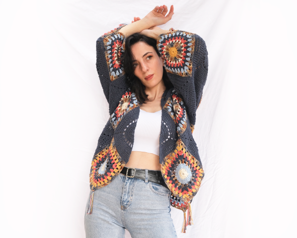 LACİVERT BOHEM HIRKA ÖN SİPARİŞ