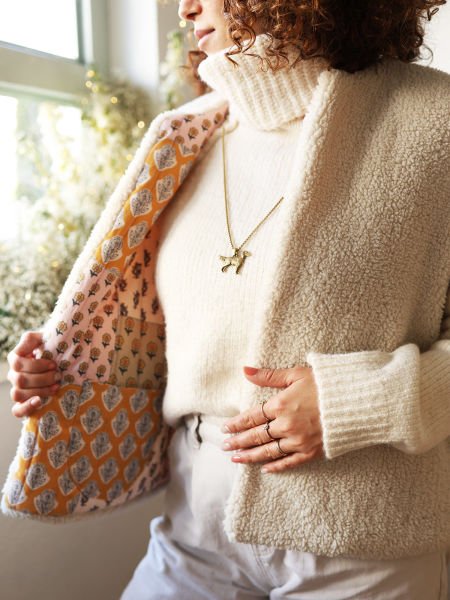 Çift Taraflı Patchwork Kapitone / Peluş Yelek