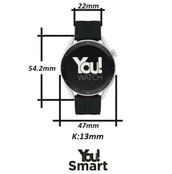 You Watch R12-AR122 You Smart Silver & Grey Metal Unisex Kol Saati