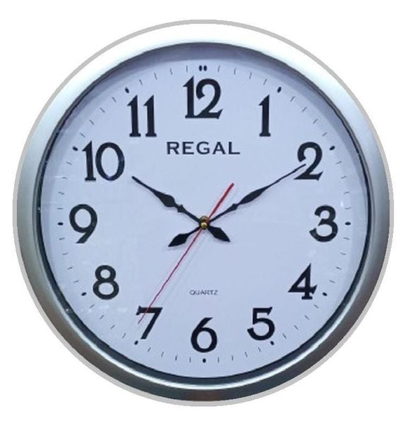 Regal 0917 SWZ Metalik Gri Duvar Saati