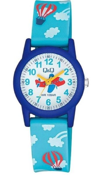 Q&Q VR99J018Y Uçak Desenli Çocuk Kol Saati