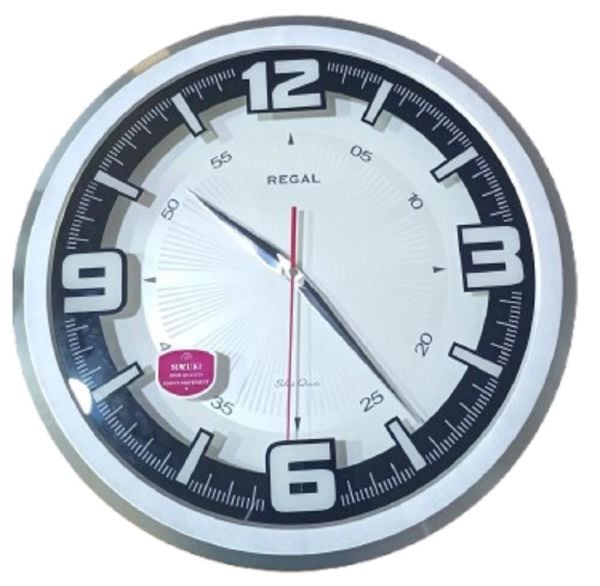 Regal 0809 SWZ Ofis Dekoratif Suzuki Göstergeli Sessiz Akar Duvar Saati