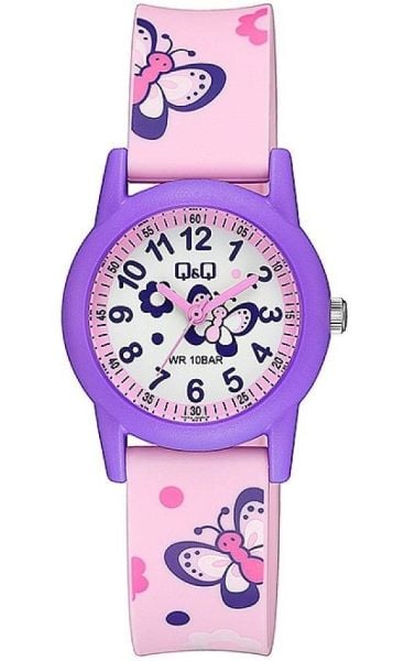 Q&Q V22A-009VY Kelebek Desenli Çocuk Kol Saati