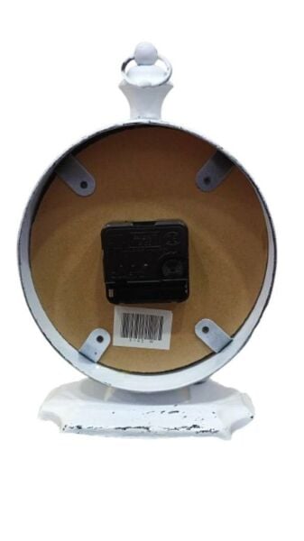 Regal 3152 W Beyaz Ferforje kulplu Antik Masa Saati