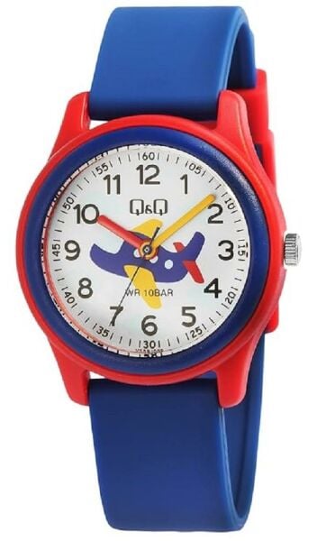 Q&Q VS59J009Y Uçak Desenli Çocuk Kol Saati