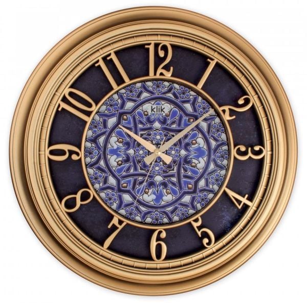 Klik Babil Mozaik Dekoratif 46 Cm Çapında Salon Ofis Oda Duvar Saati