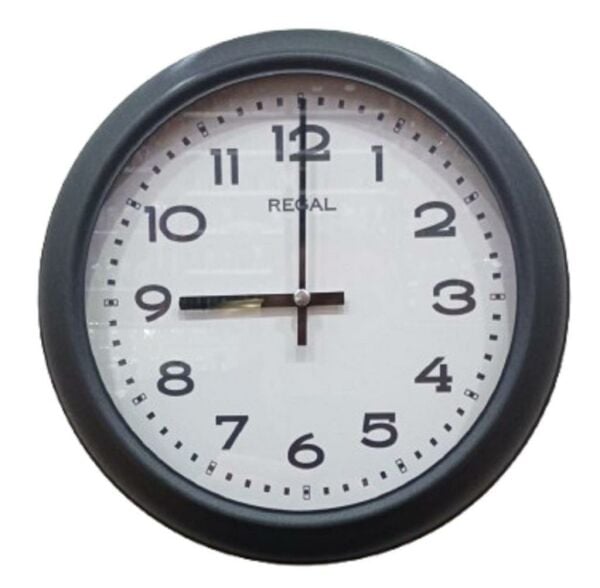 Regal 4290 BW Özel Seri Metal Kasa Akar Sessiz Saniyeli Duvar Saati