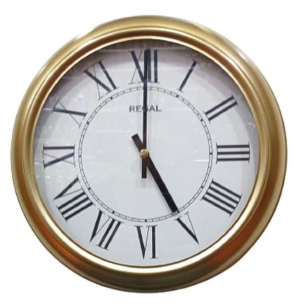 Regal 4290 GWR Özel Seri Metal Kasa Akar Sessiz Saniyeli Duvar Saati