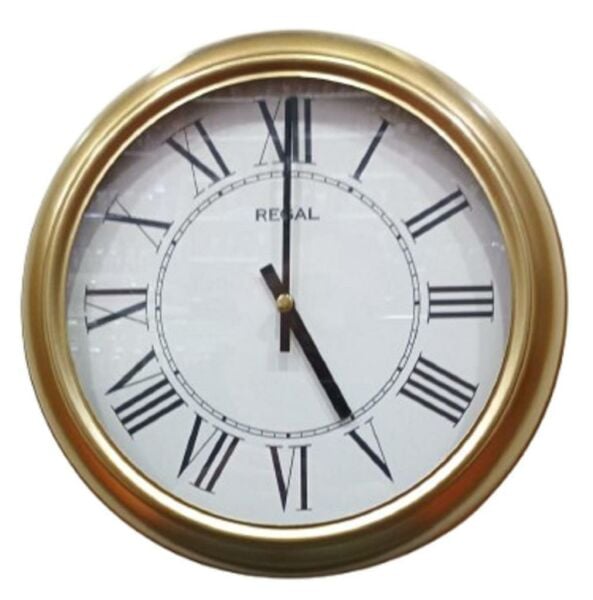 Regal 4290 GWR Özel Seri Metal Kasa Akar Sessiz Saniyeli Duvar Saati