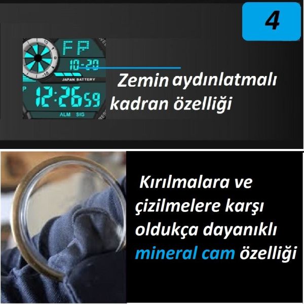 Jaga JL AD1220-4AAA 640081 Analog Dijital Genç Kol Saati