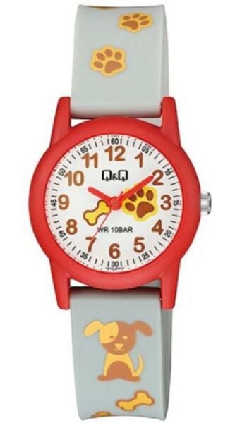 Q&Q V22A-005VY Köpek Pati Desenli Çocuk Kol Saati