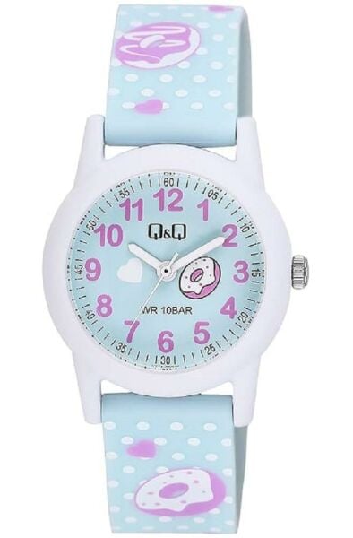 Q&Q V22A-002VY Kek Desenli Çocuk Kol Saati