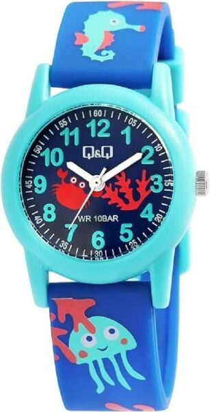 Q&Q VR99J017Y Deniz Hayvanları Desenli Çocuk Kol Saati