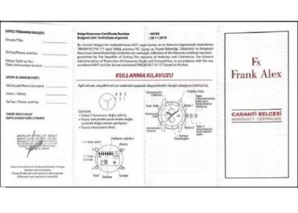 Frank Alex FA.12473H.04 Erkek Kol Saati