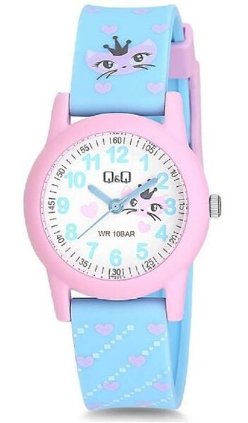 Q&Q VR99J007Y Kedi Desenli Çocuk Kol Saati