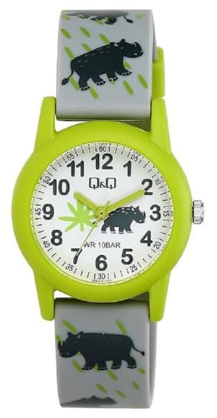 Q&Q V22A-017VY Gergedan Desenli Çocuk Kol Saati