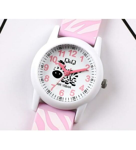 Q&Q V22A-013VY Zebra Desenli Çocuk Kol Saati