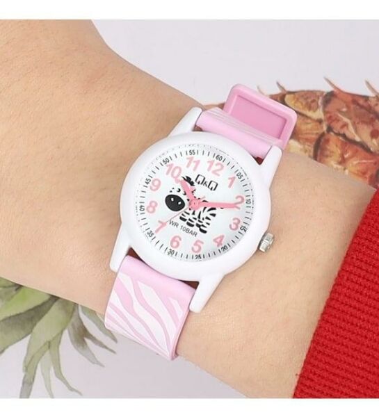 Q&Q V22A-013VY Zebra Desenli Çocuk Kol Saati