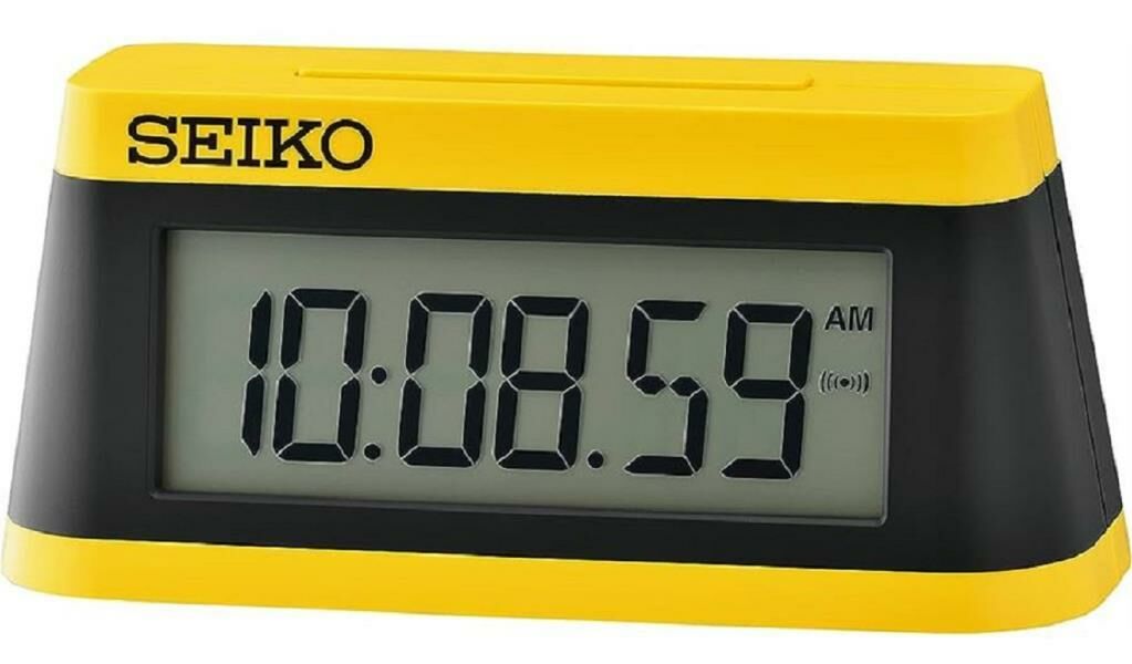 Seiko Clocks Sports Timer QHL091Y Kronometre ve Geri sayım sayacı fonksiyonlu Masa Saati