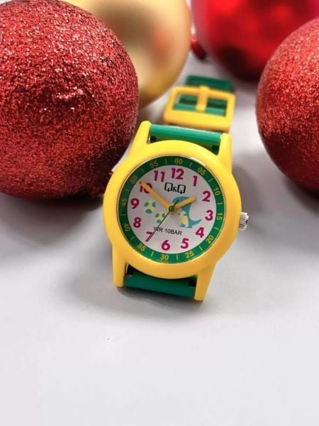 Q&Q V22A-023VY Sevimli Dinazor Desenli Çocuk Kol Saati