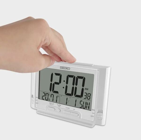 Seiko Clocks QHL095W Termometre ve Nemölçer Masa Saati