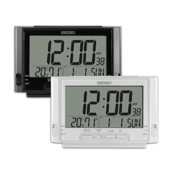 Seiko Clocks QHL095W Termometre ve Nemölçer Masa Saati