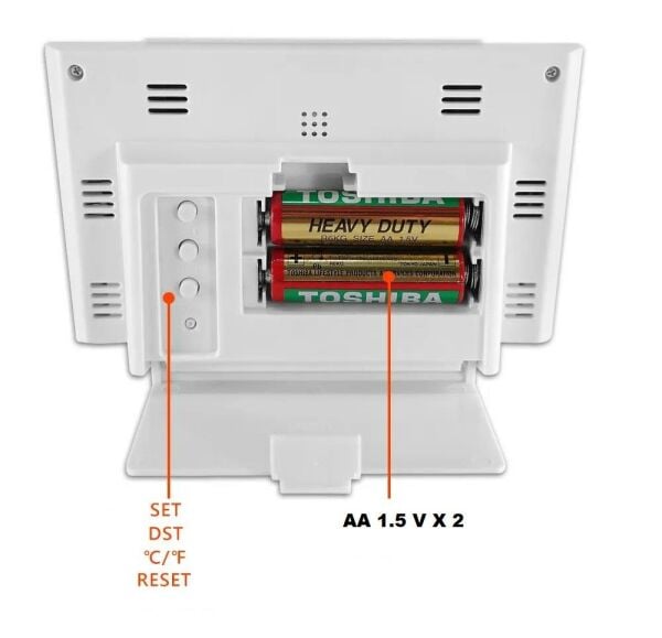 Seiko Clocks QHL095W Termometre ve Nemölçer Masa Saati